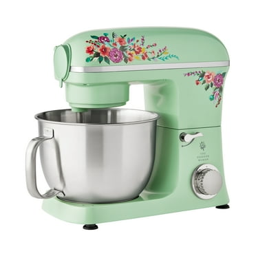 The Pioneer Woman 5 Quart 600W 6-Speed Professional Stand Mixer with Beater, Dough Hook and Whisk-Painted Meadow