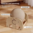 thumbnail image 2 of Large Elephant-Shaped Vertical Sisal Rope Cat Scratcher with Rotating Ball & Tunnel - Durable, Non-Shedding Feline Toy for Solo Play, Energy Release & Destructive Behavior Reduction - 18*17.5*18CM,, 2 of 5