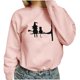 thumbnail image 2 of ICHUANYI Clearance Fashion Women's Casual Printing Loose Long Sleeve Ladies Sweatshirts Tops(Pink, L) ICHUANYI WER2023081507004, 2 of 4