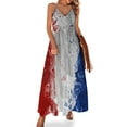 thumbnail image 1 of Vestido sin mangas rojo blanco y azul vestido de cumpleaños ropa de mujer verano 2024 novedades, 1 of 7