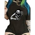 thumbnail image 3 of Skksst Womens Short Sleeve Round Neck T Shirt Gothic Darkness Blouse Tops, 3 of 3