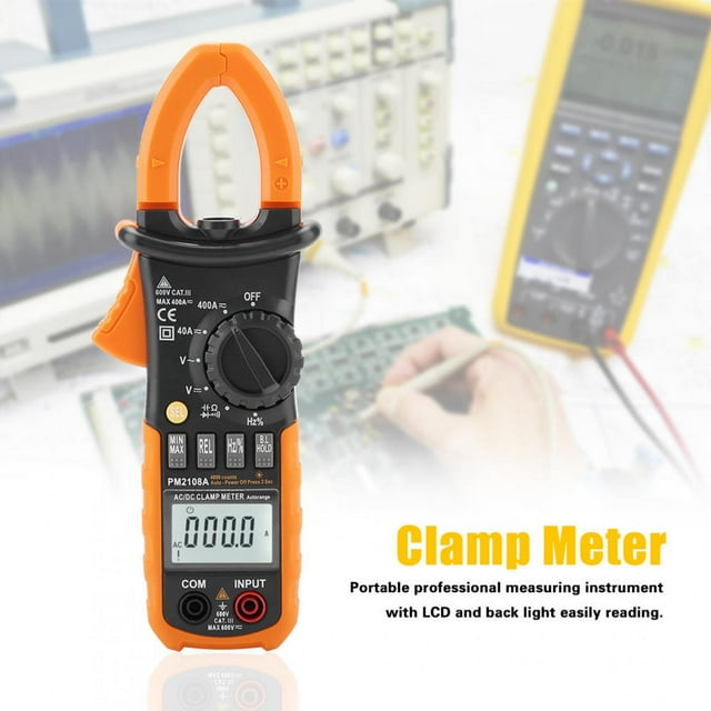 Pinza amperimétrica, PEAKMETER PM2108A Pinza amperimétrica digital de CA/CC Pinza amperimétrica de CA Multifuncional