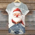 thumbnail image 4 of Kedxroy Christmas Shirts for Women Plaid Christmas Trees Shirt Xmas Holiday Tee Tops(Grey,L), 4 of 6