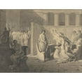 thumbnail image 2 of Jacques Louis David 24x20 Black Ornate Framed Double Matted Museum Art Print Titled: The Lictors Bringing Brutus the Bodies of His Sons (1787), 2 of 5