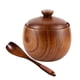 thumbnail image 1 of Salero, Azucarero, Pimentero, Recipiente para Sal y Condimentos, Caja de Almacenamiento con Tapa y Cuchara, Tarro de Madera para, 1 of 5
