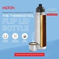thumbnail image 2 of Botella de agua Milton Thermosteel con tapa abatible de 750 ml, color plateado, 2 of 8