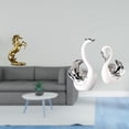 thumbnail image 2 of Estatua del caballo,Estatua de caballo de pie hecha a mano de resina de cafetería,estatua de cisne,Figuras de cisne de cerámica modernas,Escultura de animales Decoración centro de mesa, 2 of 8