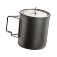thumbnail image 3 of Almencla Titanium Pot Backpacking Bottle Drinking Pot Portable Camping Tea Coffee Mug for 420ML, 3 of 8