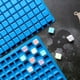 thumbnail image 4 of Xiao Hua Molde de silicona para cubitos de hielo de 126 cavidades, mini molde cuadrado para chocolate y dulces, utilizado para hacer chocolate casero, azúcar y cubitos de hielo, azul, 1 pieza, 4 of 5