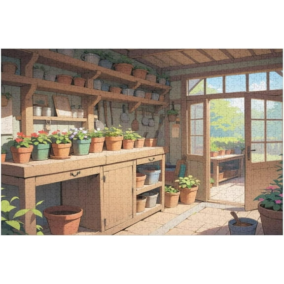 Jigsaw Puzzle 1000 Pieces for Adults The Potting Shed Puzzles Gift Family Decoration 29.5 x 20 In