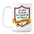 thumbnail image 1 of Always Be Going Forward, Mindset of a Warrior Quotes Coffee & Tea Mug (15oz), 1 of 6