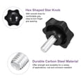 thumbnail image 3 of Uxcell 6Pack M8 x 20mm Star Knobs Plastic Hex Shaped Hand Clamping Knob Screw, 3 of 6