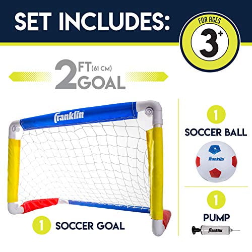 Franklin Sports Kids Mini Soccer Goal Set - Backyard/Indoor Mini