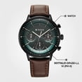 thumbnail image 5 of Titan Light Leathers Quartz Multifunction Black Dial Leather Strap Watch for Men-90171NL01, 5 of 9