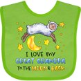 thumbnail image 3 of Inktastic I Love My Great Grandpa to the Moon and Back Cute Sheep Boys or Girls Baby Bib, 3 of 4