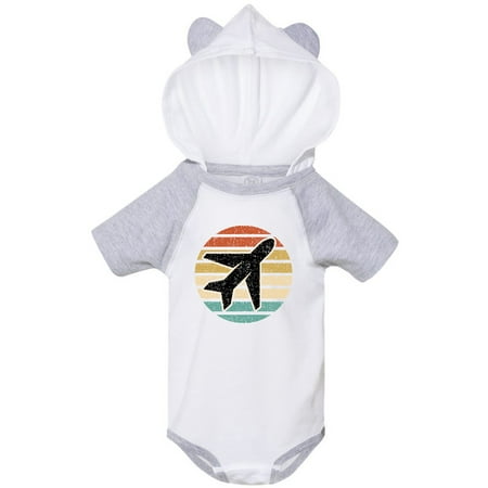 

Inktastic Airplane Pilot Vintage Sunset Gift Baby Boy or Baby Girl Bodysuit