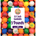 thumbnail image 2 of Gumballs 1/2 Inch - 3 Pound Bulk Bag - Gum Balls For Gumball Machine - Gumballs Bulk - Assorted Fruit Flavor - Bubble Gum, 2 of 5
