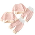 thumbnail image 4 of LYMAYTER Kids Boys Girls Underwear Outfit 2PCS Infant Milk Silk Bottoming Shirt + Printed Pants Set for 6 Months-4 Years, 4 of 8