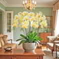 thumbnail image 3 of CoreLiving Faux Anthurium Style Butterfly Orchid 1-Piece Real Touch Branch Yellow Artificial Silk Flower for Home Office Wedding and Festive Interior Decorating, 3 of 5