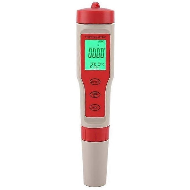 PH Meter, Professional 4 in 1 Portable Digital TDS PH EC Temp Meter, Electronic Ph Tester, Electronic PH Meter Tester