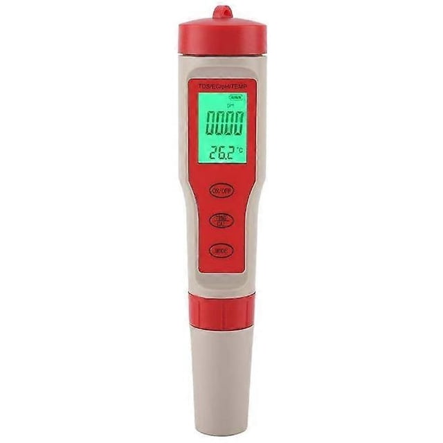 PH Meter, Professional 4 in 1 Portable Digital TDS PH EC Temp Meter, Electronic Ph Tester, Electronic PH Meter Tester