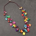thumbnail image 4 of Trendy Bohemian Necklace with Coconuts Shell and Beads Colorful Designs for a Unique Fashion Statement Pieces, 4 of 8