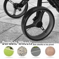thumbnail image 3 of Gymax 4 Wheels Folding  Golf Push Cart W/ Adjustable Handle Foot Brake Grey, 3 of 10