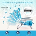 thumbnail image 2 of HONEY HOME Backpack Beach Chair, 5 Level Adjustable Positions Beach Chair with Back Storage Bag, Cooler Pouch and Side Bags for Beach Poolside Lawn (blue）, 2 of 7
