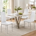 thumbnail image 2 of SESSLIFE Dining Chairs Set of 4, Dining Living Room Kitchen Chairs PU Leather Padded Chair with Solid Iron Legs, Modern Urban Style, 2 of 10