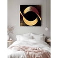 thumbnail image 6 of Vintage Art Canvas Wall Art, Abstract Gold Dark Red Shape Graffiti Framed Wall Decor Modern Artwork Prints Painting for Living Room, Bedroom, Kitchen & Cafe Decor 8x8 Inch, 6 of 9