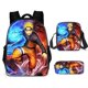 thumbnail image 1 of Mochila de anime, 3 mochilas de anime para niños, mochila escolar, mochila de dibujos animados, confiabilidad excepcional, 1 of 5