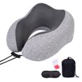 thumbnail image 1 of Pillow Memory Foam Neck Pillow, Comfortable & Breathable Cover, Machine Washable, Airplane Travel, 1 of 5
