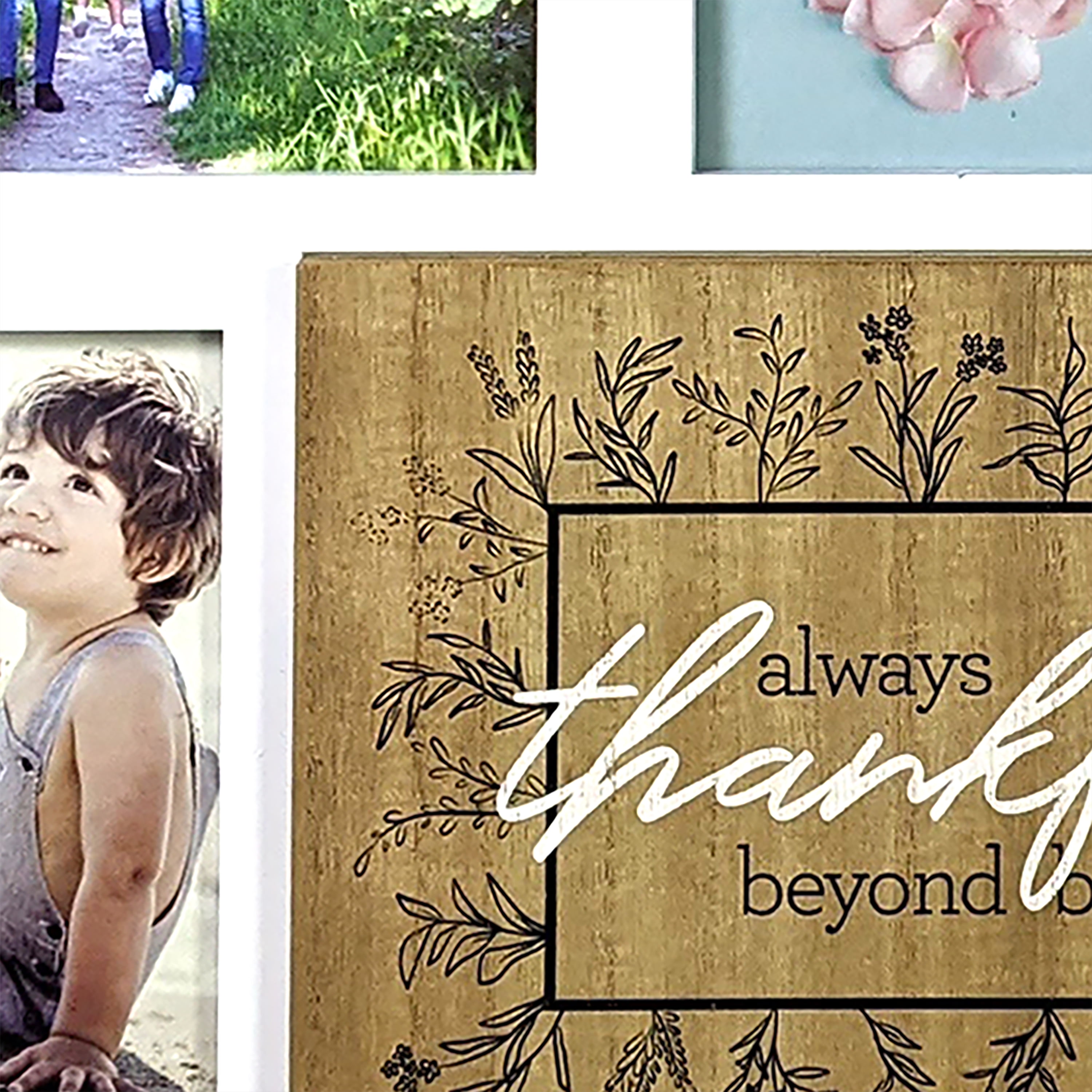 Mainstays 8-Opening Plaque White Wall Collage Frame (Holds 6-4x6" & 2-4x4" Photos)
