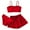 Red, variant on Ohufall Girls Bathing Suits 3-Piece Swimsuit Fashion Solid Cami Swimwear Top with Bikini Briefs and Boyshorts Summer Beach Tankini Sets for Girls, 8-16 Years