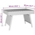 thumbnail image 5 of vidaXL Foldable Side Table Black 60x40x38 cm Poly Rattan, 5 of 5