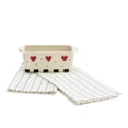 thumbnail image 2 of Demdaco Dots and Hearts Red 7 x 3 Stoneware Mini Loaf Pan With Towel Set, 2 of 3