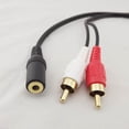 thumbnail image 3 of EIGTHTAIL Stereo Female Mini Jack To 2 Male RCA Plug Adapter Converter Audio Y Cable 0.5M/20” Length, 3 of 7