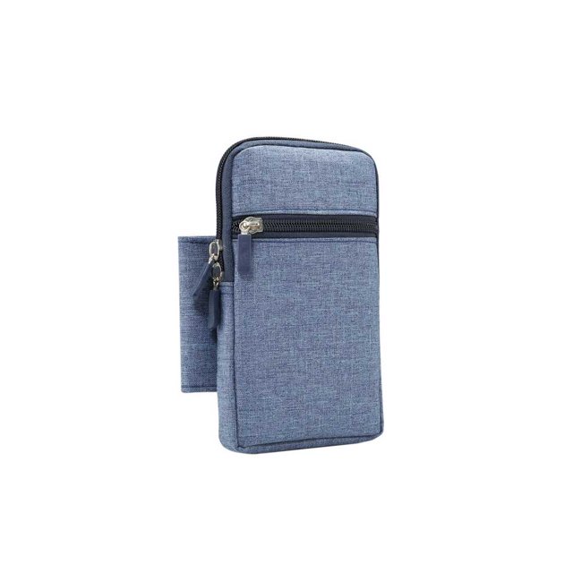 Toystoory Riñonera para teléfono móvil de 6,3 pulgadas, portátil, multibolsillo, Color sólido, protectora, Universal, impermeable, bolsa con Almacenamiento y organización del hogar Azul Toystoory HA071747-02