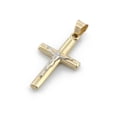 thumbnail image 3 of Dije Cristo Tubular 2.1 cm por 2.5 mm Oro Sólido 14k, 3 of 6