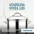 thumbnail image 2 of Farberware Classic Series 12 Quart Large Stainless Steel Stockpot with Lid, Induction Compatible, Metal Utensil and Dishwasher Safe, Stainless Steel, 2 of 11