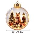 thumbnail image 6 of Light Up Animal Christmas Ball Ornament for Tree Decor, Glowing Christmas Balls Ornament with Mini Fox & LED Warm Lights, Clear Winter Scene Balls for Mantel Window, Holiday Keepsake, 6 of 7
