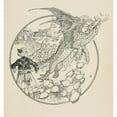 thumbnail image 2 of Henry Justice Ford 20x21 Black Ornate Framed Double Matted Museum Art Print Titled: The Dragon Alarmed (1906), 2 of 5