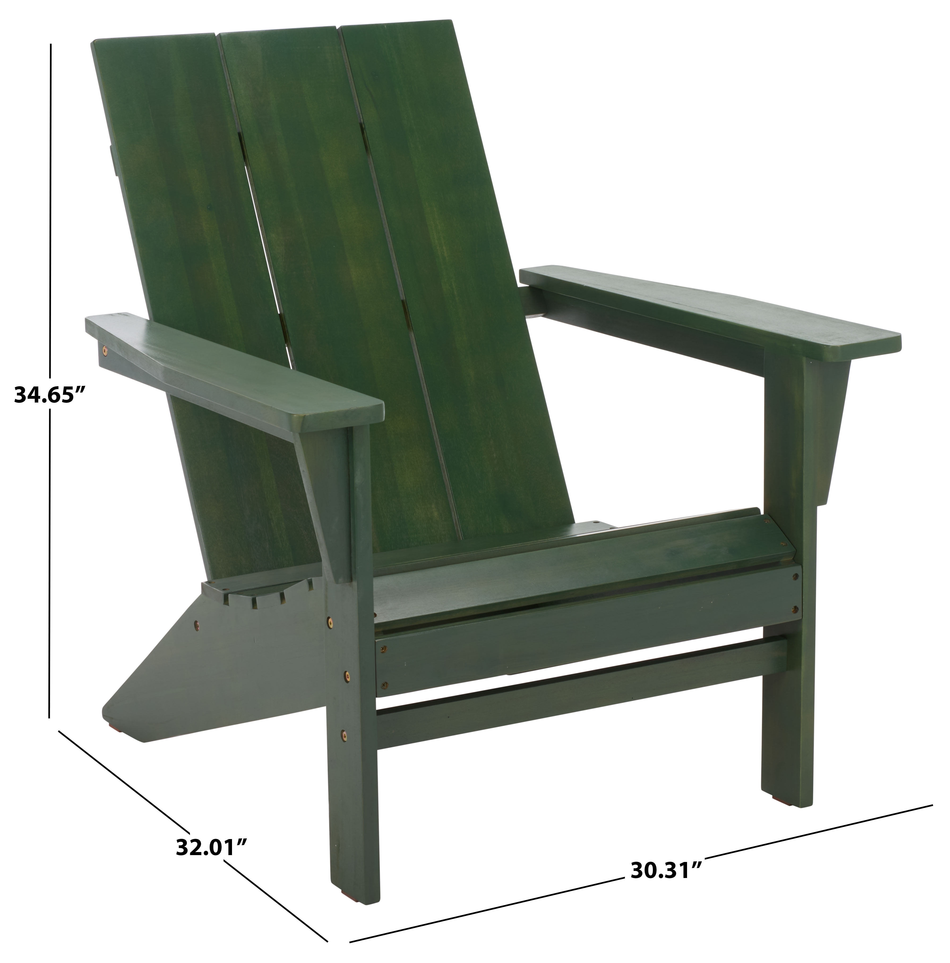 Safavieh Alton Outdoor Wood Adirondack Chair, Green