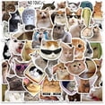 thumbnail image 1 of Lindas pegatinas de gatos, divertidas pegatinas de memes de gatos para adultos, 50 hojas de k divertidos, 1 of 5