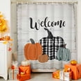 thumbnail image 4 of Shower Curtain 36"W x 78"L Thanksgiving Hand-painted Pumpkins Wood Grain Fabric Shower Curtains Set with Hooks Water Repellent Bathroom Curtains Machine Washable Bathroom Accessories, 4 of 6