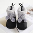 thumbnail image 3 of Infant Baby Girl Winter Warm Plush Half Boots Soft Sole Shoes 0-18M, 3 of 6