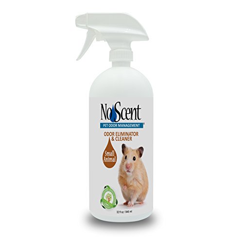 No Scent Small Animal - Professional Pet Waste Odor Eliminator & Cleaner - Safe All Natural Probiotic & Enzyme Formula Smell Remover for Hutches Tanks Enclosures Bedding Toys and Surfaces (32 oz)