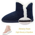 thumbnail image 5 of Women's Fuzzy House Slippers - Knitted Ankle Booties with Plush Fur Lining for Indoor & Outdoor Winter Warmth, 5 of 9