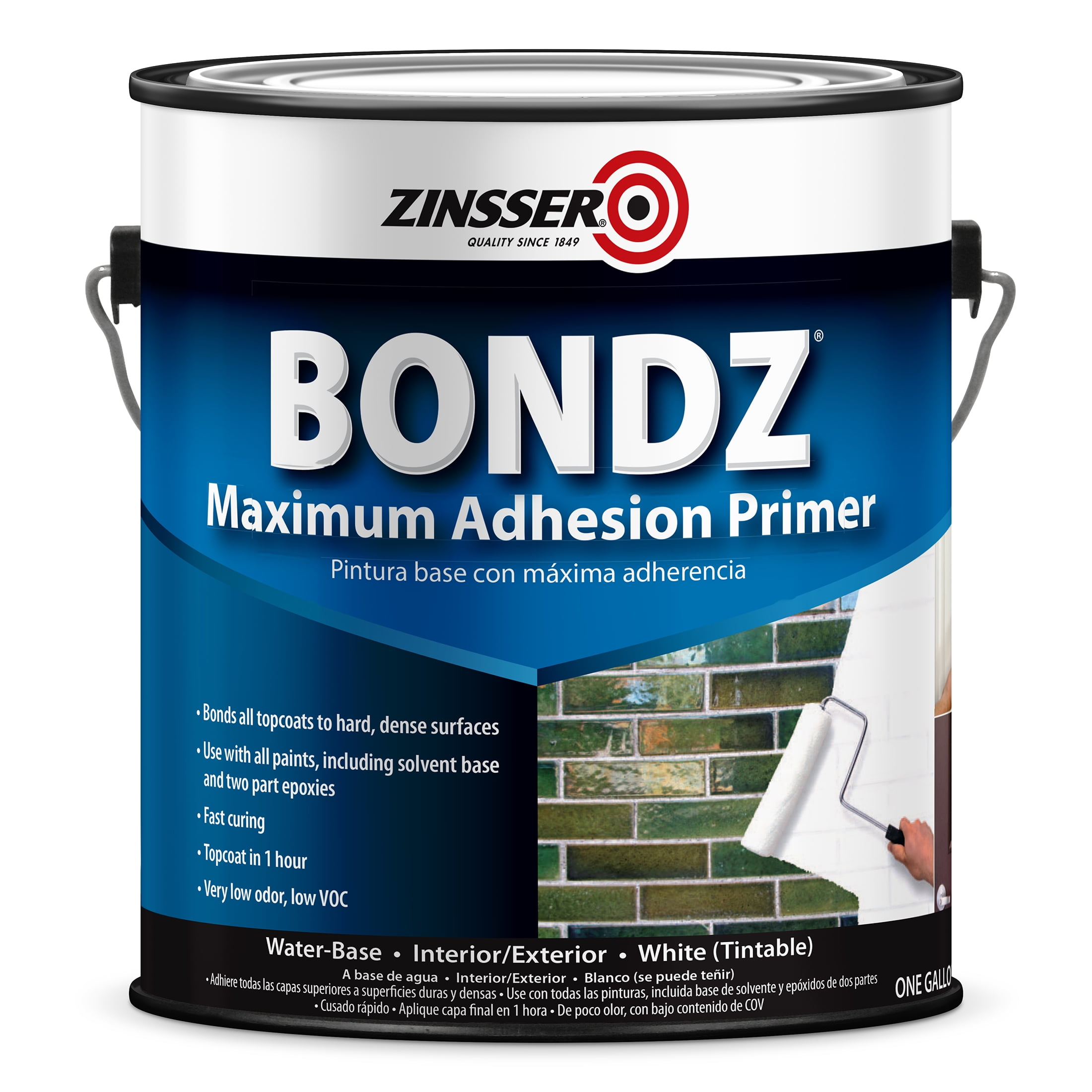 2 Pack, White, Zinsser Flat Bondz Maximum Adhesion Primer- Gallon
