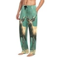 thumbnail image 5 of Elk in The Forest Mens Cotton Pajama Pant Sleep and Lounge Bottons with Pockets, 5 of 7